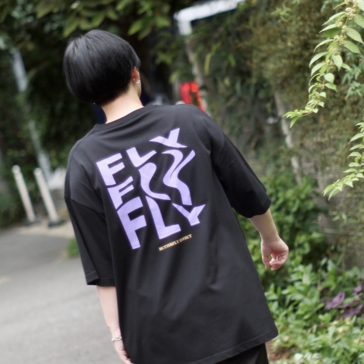 「FLY FLY FLY」 Big T-shirt / Black