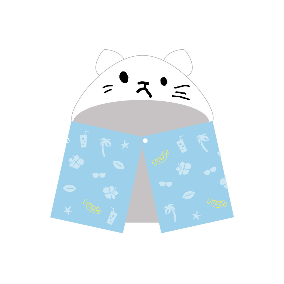 BUSAIKU NA NEKO HOODED TOWEL