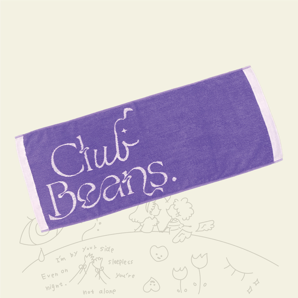 Club Beans. 2024 S/S Face Towel /  Purple