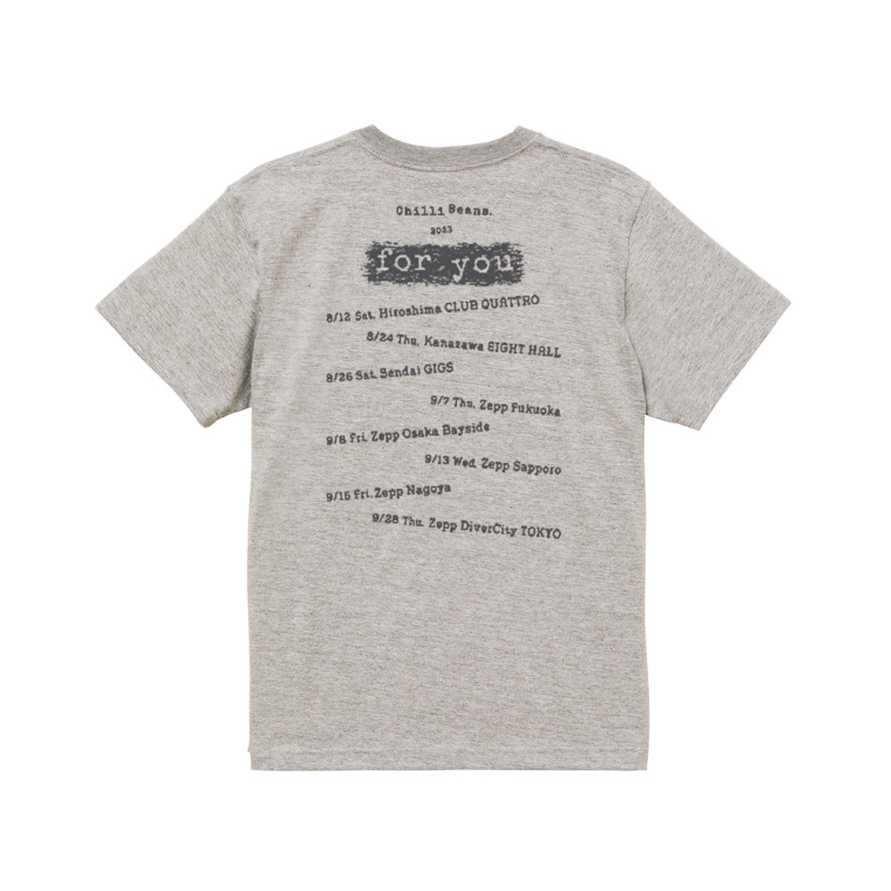 "for you TOUR" T-shirt / oatmeal