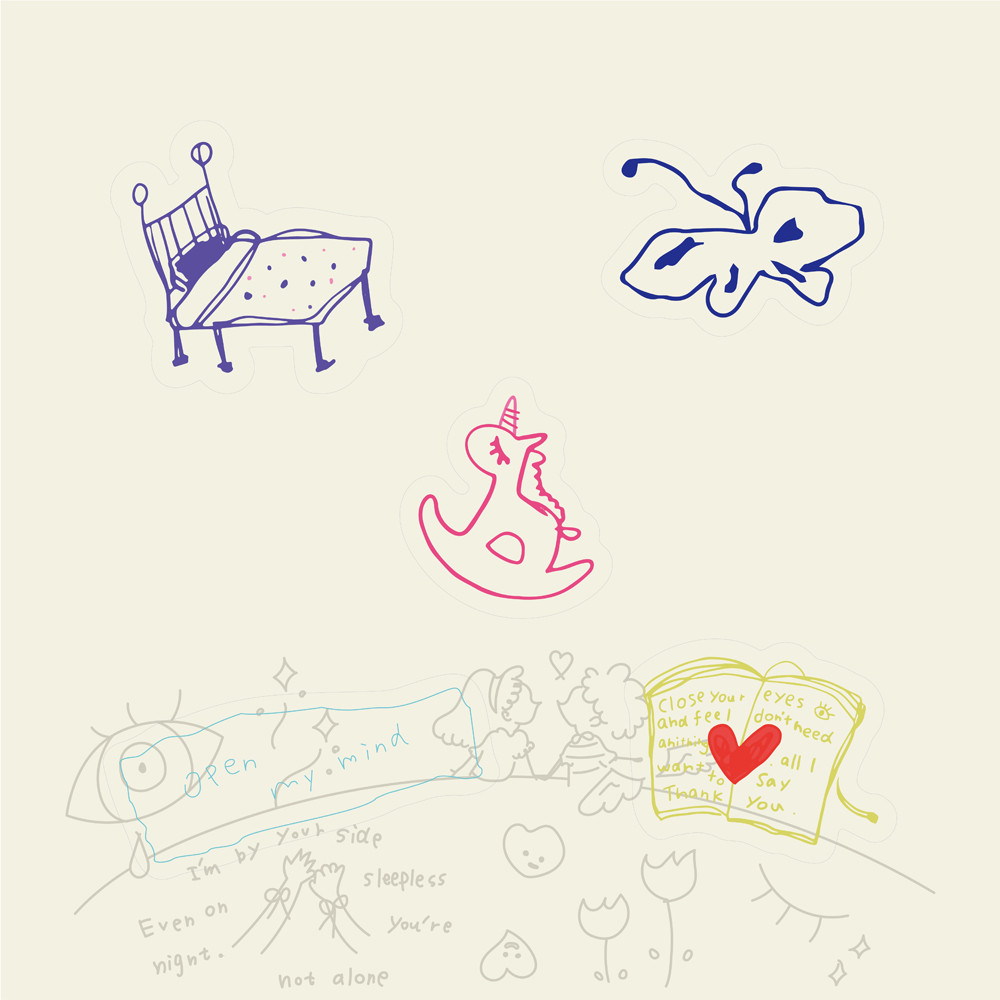 open my mind Clear Sticker Set