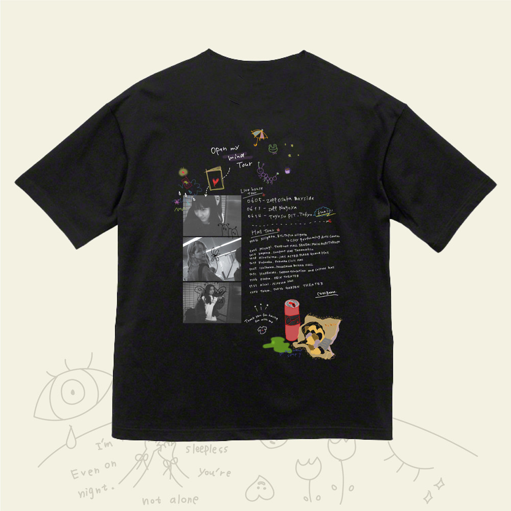 open my mind Tour T-shirt / Black