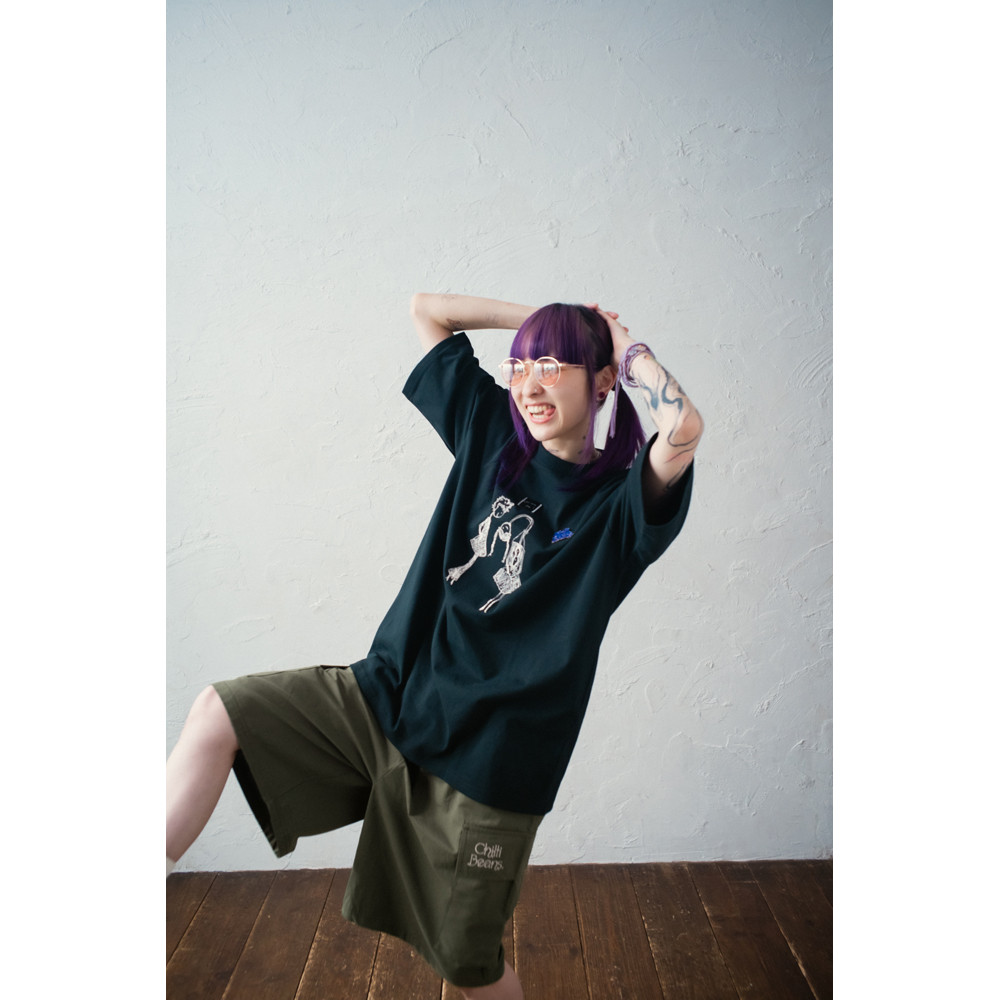 「Hi, my friend」Tee / Black