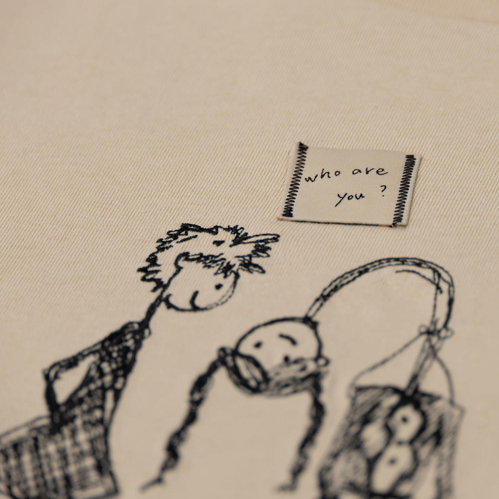 「Hi, my friend」Tee / sand beige