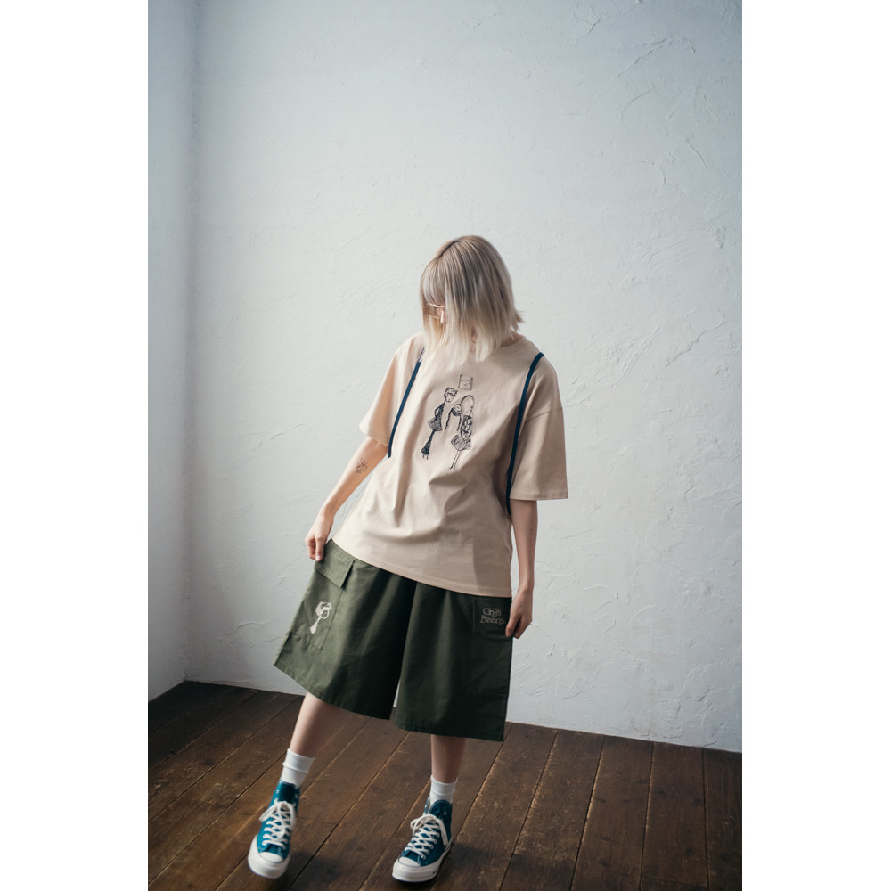 「Hi, my friend」Tee / sand beige