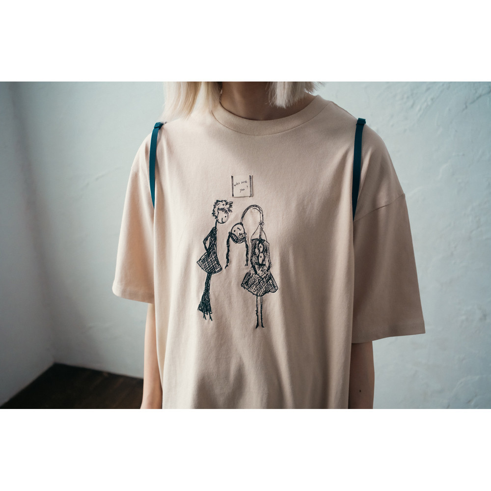 「Hi, my friend」Tee / sand beige