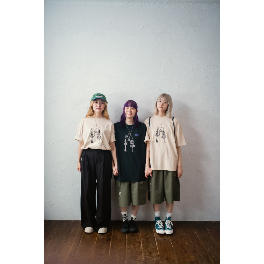 「Hi, my friend」Tee / sand beige